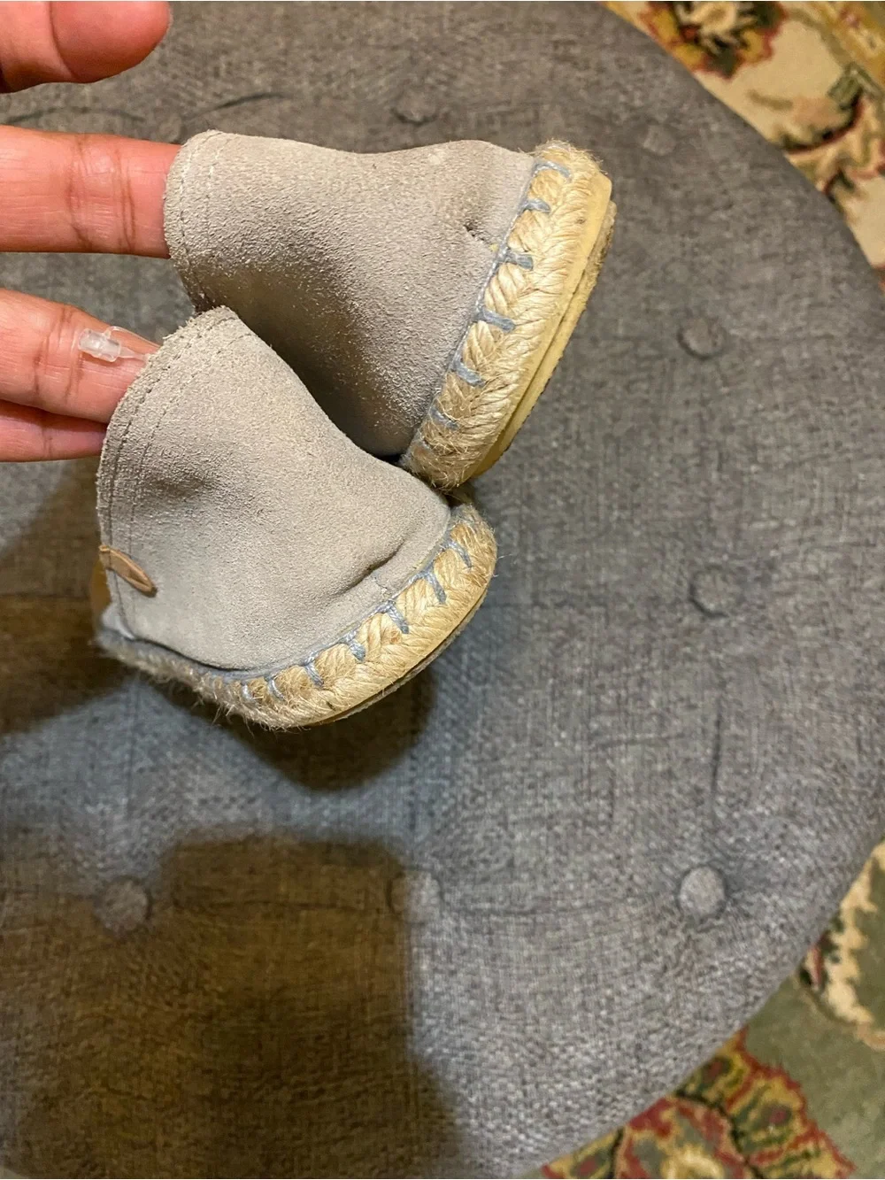 Women’s  Suede Espadrilles in Taupe